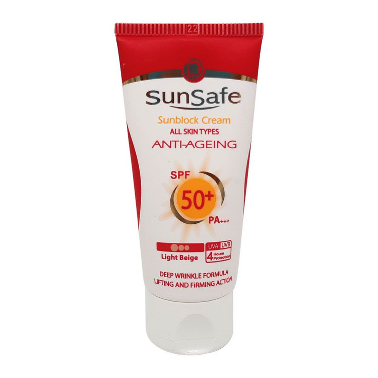 ضد آفتاب و ضد چروک SPF50 انواع پوست رنگی سان سیف