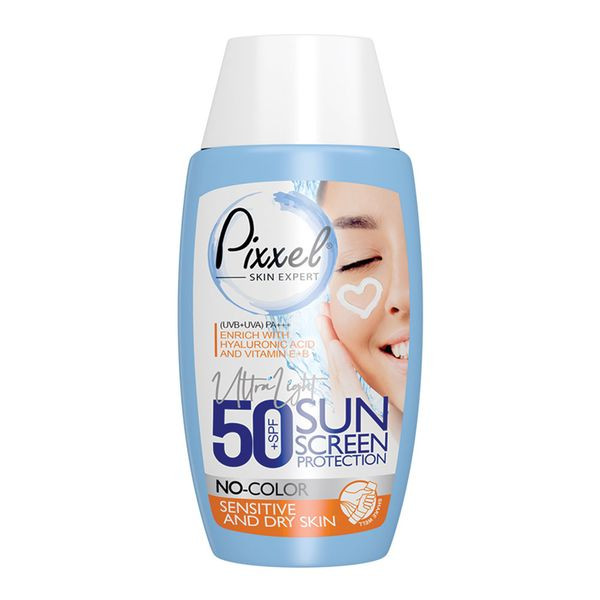 ضد آفتاب بیرنگ پوست خشک و حساس +SPF50 پیکسل
