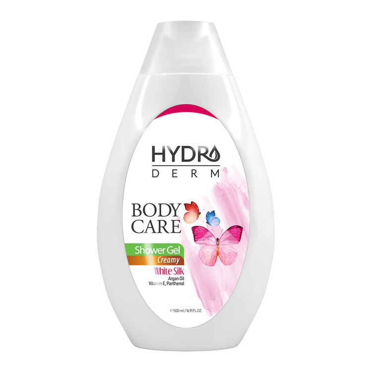 شامپو بدن کرمی با رایحه ابریشم سفید 500 میل هیدرودرم