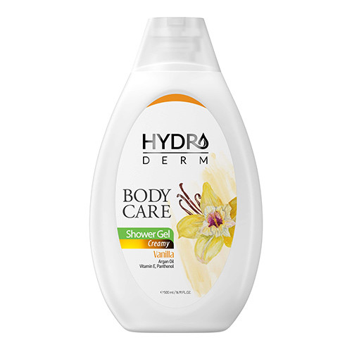 شامپو بدن کرمی با رایحه وانیل و آرگان 500 میل هیدرودرم