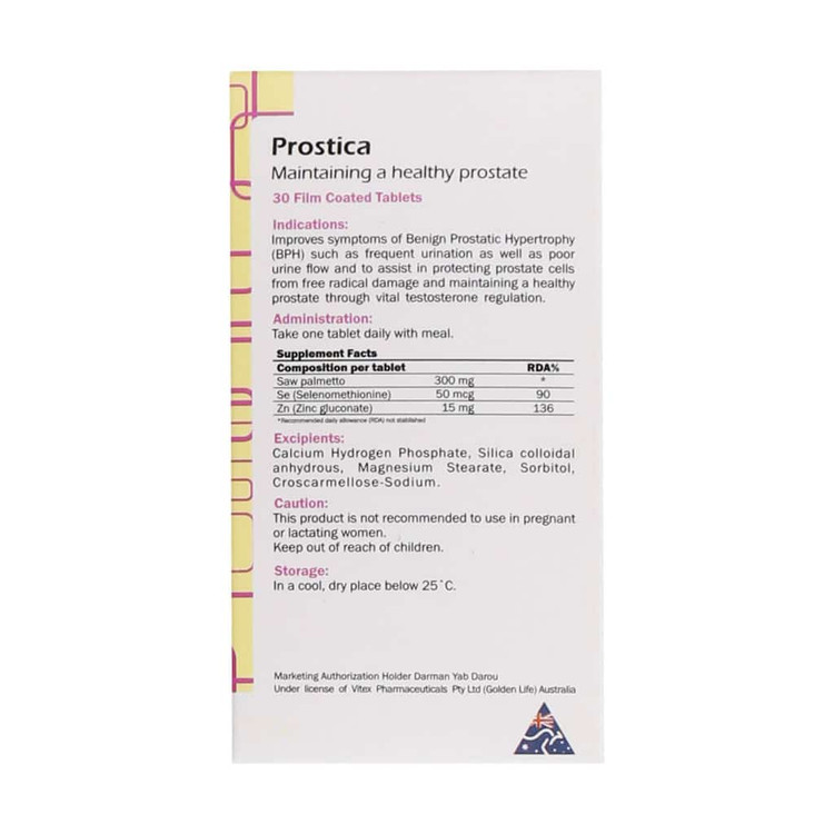 قرص پروستیکا گلدن لایف