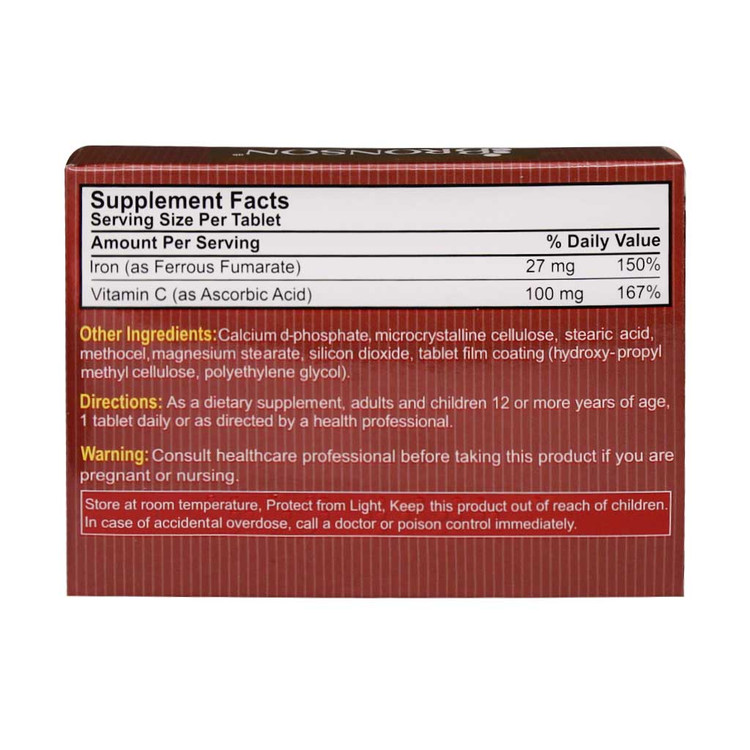 قرص پیوسته رهش آهن و ویتامین سی برونسون