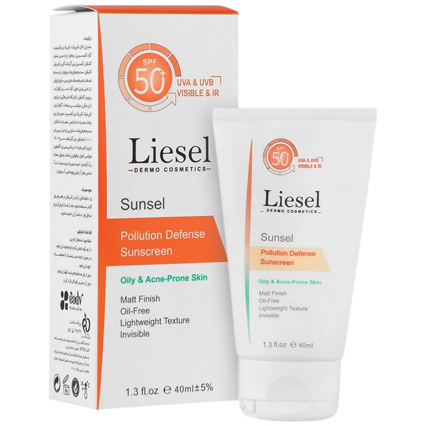کرم ضد آفتاب بی رنگ پوست چرب سانسل SPF50 لایسل