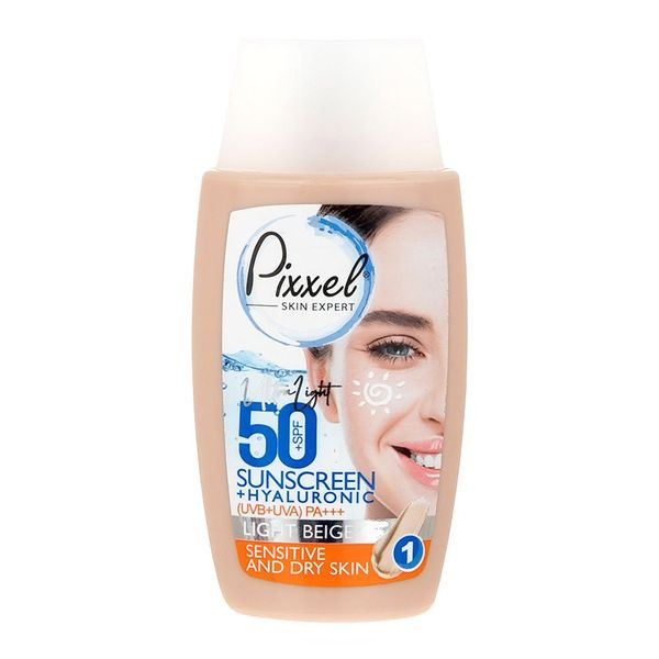 ضد آفتاب رنگی پوست خشک و حساس +SPF50 پیکسل