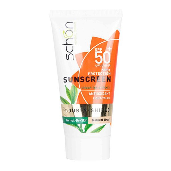 ضد آفتاب رنگی دابل شیلد عصاره چای سبز +SPF50 شون
