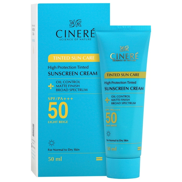 کرم ضد آفتاب رنگی SPF50 پلاس سینره