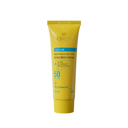 ضد‌ آفتاب بی رنگ پوست‌ چرب و جوش‌دار SPF50 سینره