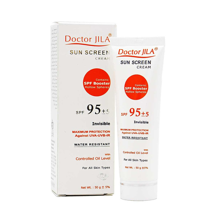 کرم ضد آفتاب بی رنگ SPF95 دکتر ژیلا