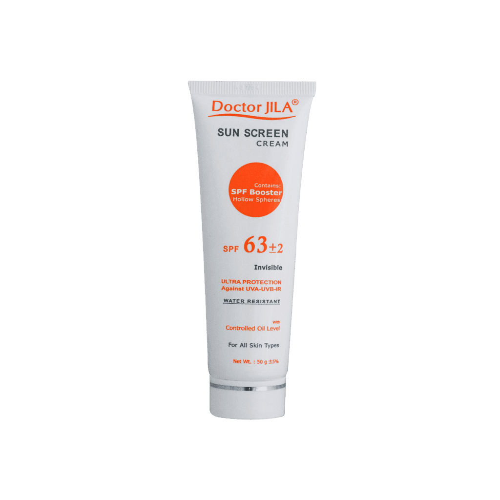 کرم ضد آفتاب بی رنگ SPF63 دکتر ژیلا