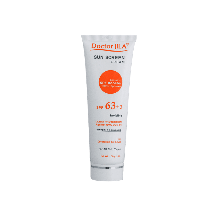 کرم ضد آفتاب بی رنگ SPF63 دکتر ژیلا